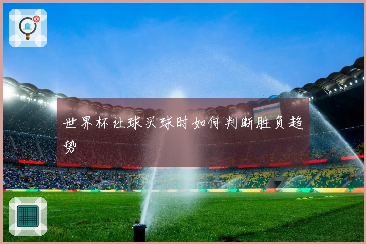 世界杯让球买球时如何判断胜负趋势